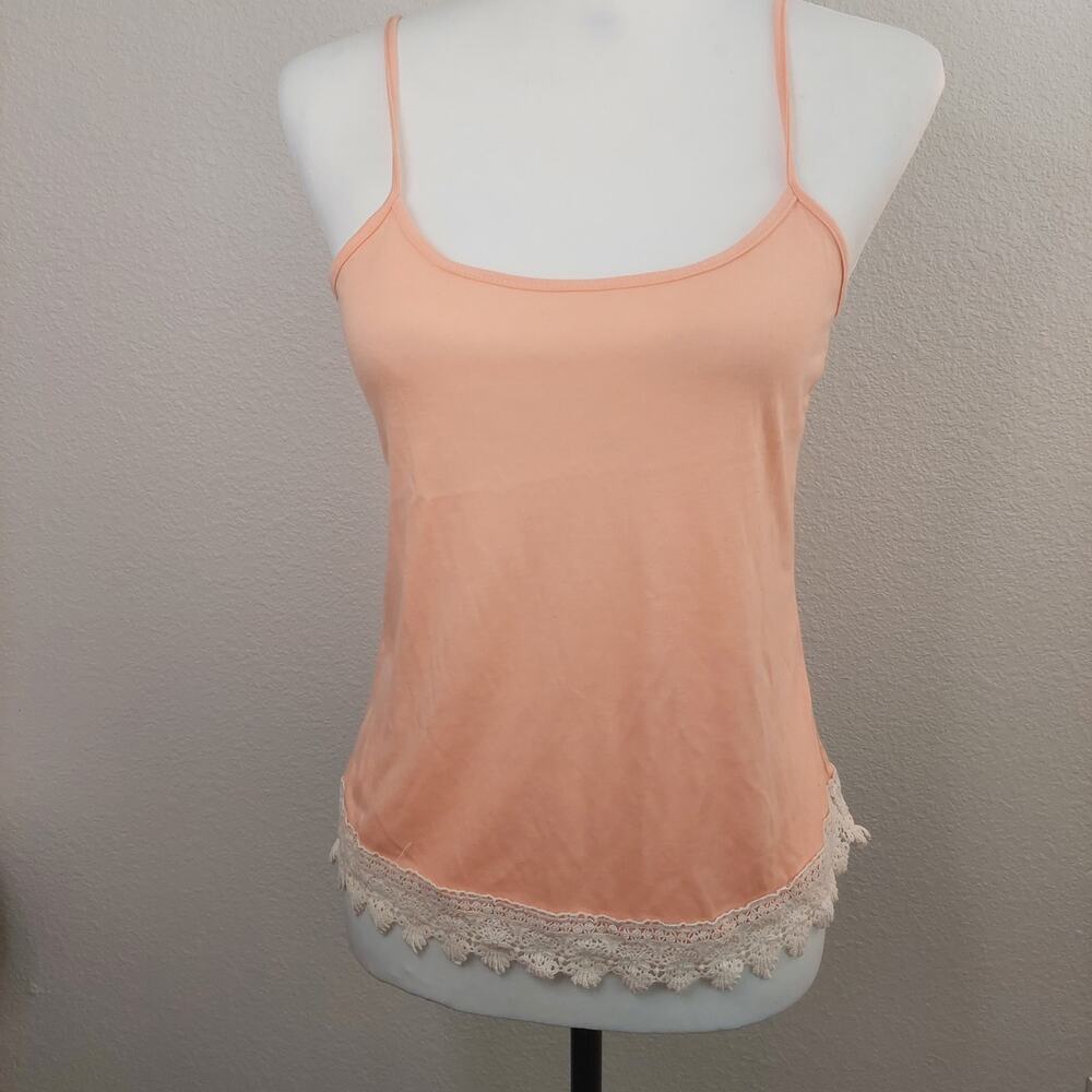 Orange Tank Top w/ Lace - Size Extra Small - Full Tilt